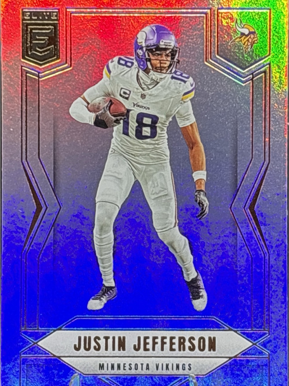 Panini Elite Justin Jefferson Football Trading Card -  Holo